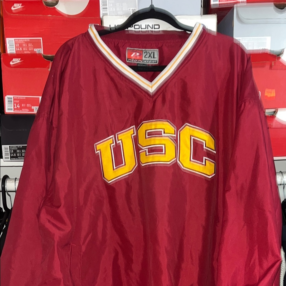 Pro Player USC Maroon and Gold Pullover Performance Jacket